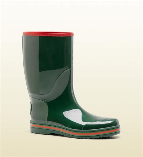 mens green gucci rain boots|farfetch men's Gucci boots.